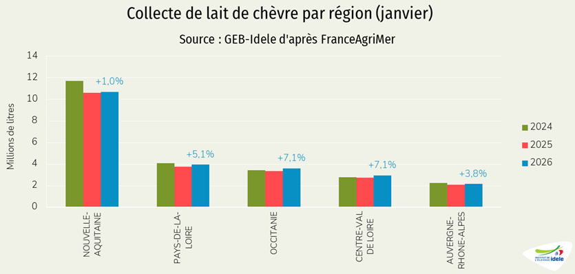 Collecte régionale de lait de chèvre